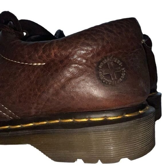 Dr. Martens Men’s Boston Oxfords Brown Leather Lace-up Shoes Size 12 - Picture 6 of 12